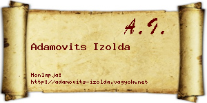 Adamovits Izolda névjegykártya